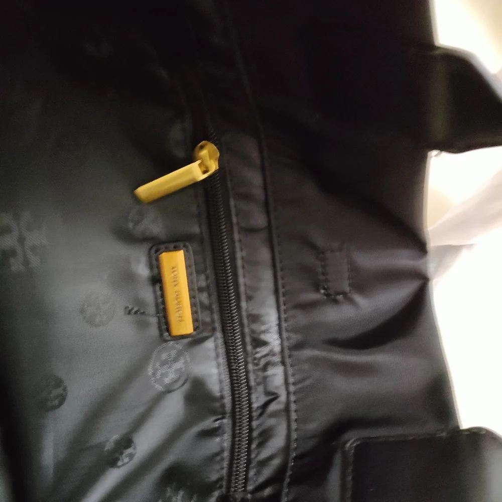 Tory Burch Ella Logo Tote Bag Black - Picture 2 of 5